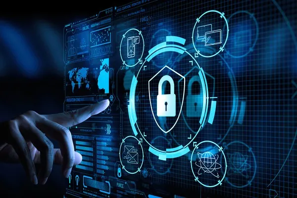 Biểu tượng bảo mật dữ liệu và niềm tin trên nền tảng ev99